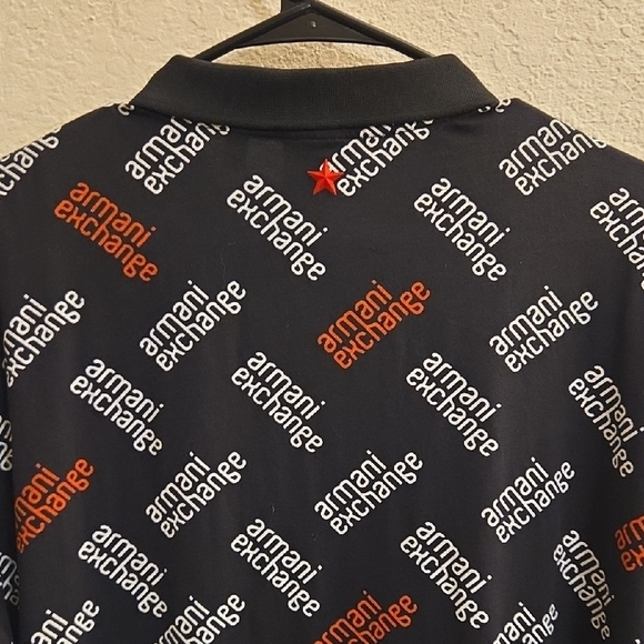 Armani Exchange Black and Red Logo Polo - XL - Picture 12 of 15